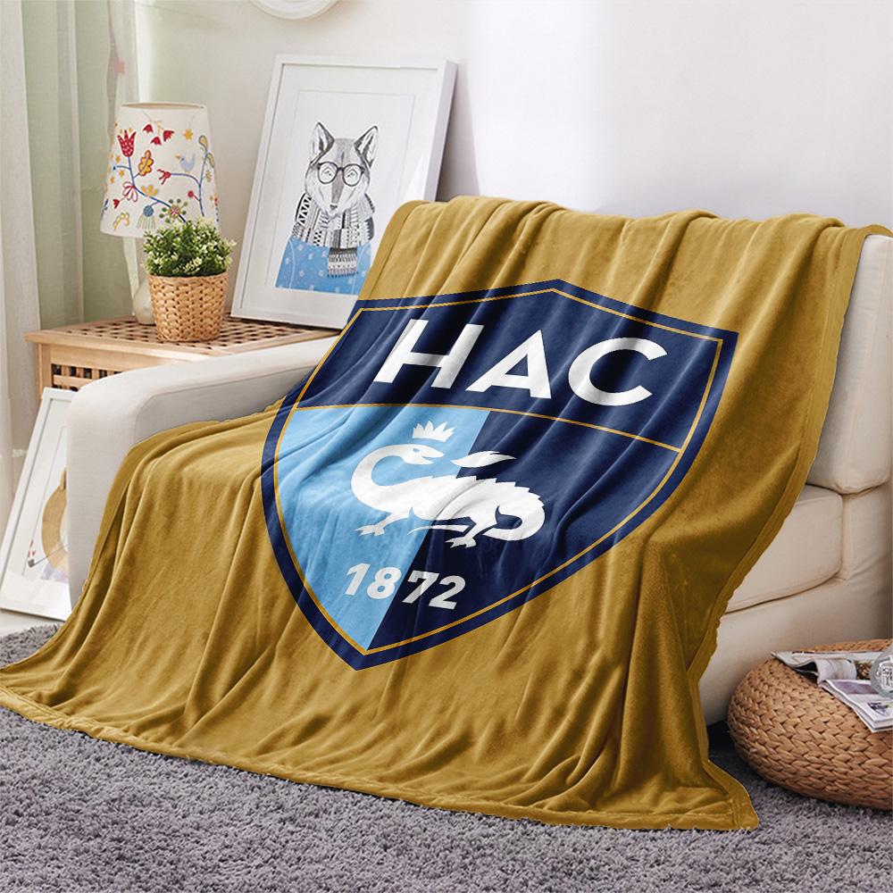 Le Havre Athletic Club Flannel Blanket, High quality Comfortable for All Seasons, Home Decor, Warmth and Comfort