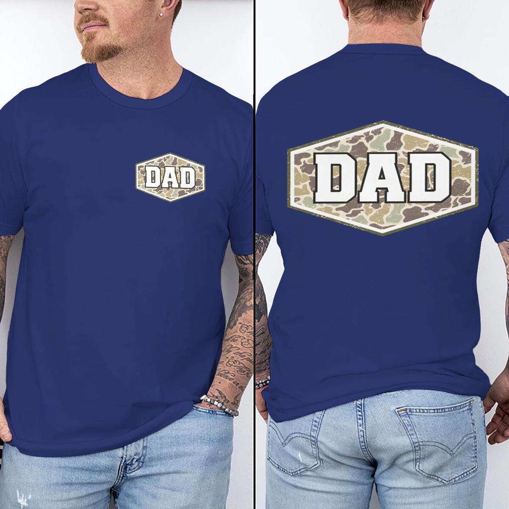 Fathers Day Gift Unisexs Tshirt Camouflage Dad Shirt Gift For Dads Shortsleeve Crewneck Tshirt Casual Dad Life Top Clothing