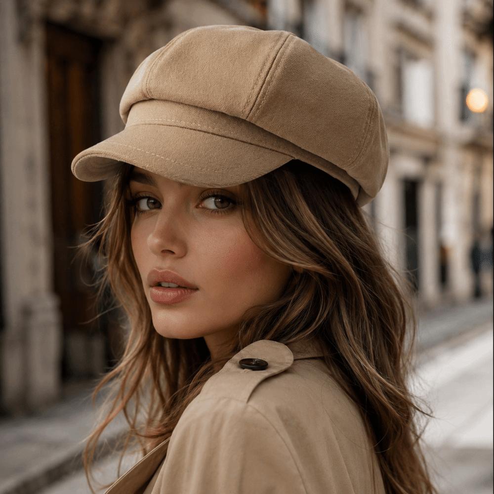 Solid Color Beret Cap Corduroy Octagonal Cap Fashion Painter Peaked Hat Autumn Winter