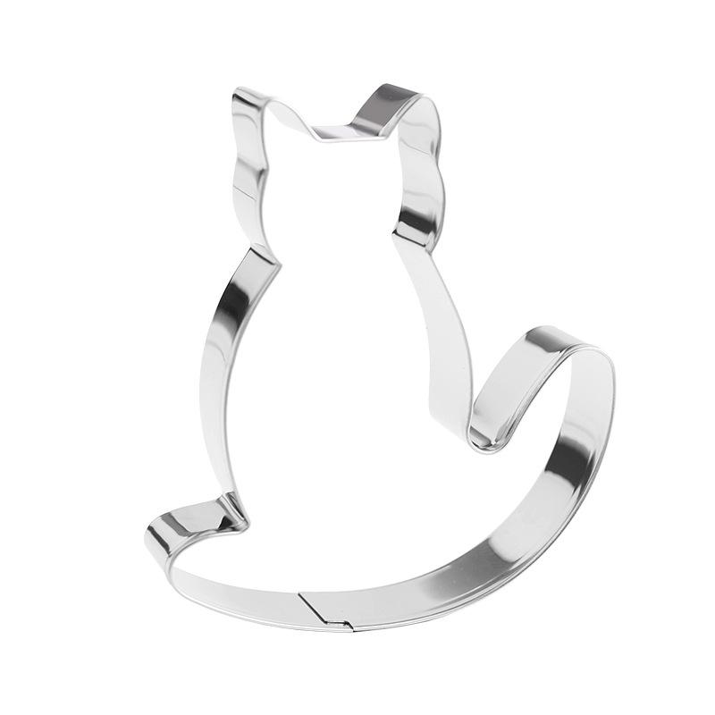 Набор формочек для печенья в виде кошек из нержавеющей стали, 9 штук, сделай сам, тисненые формы для выпечки.
