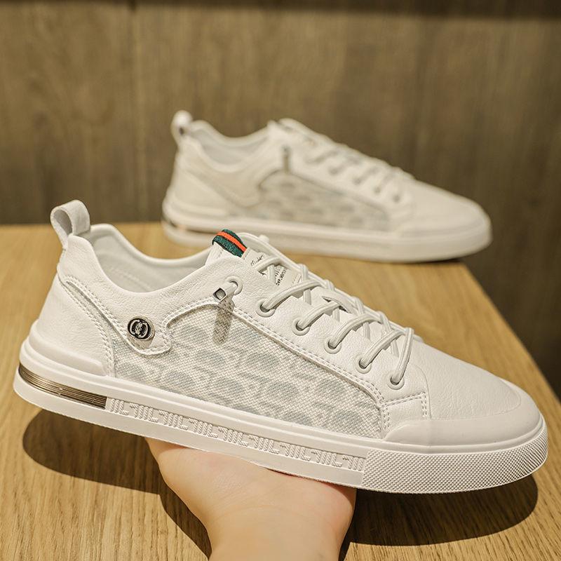 Board Shoes Men's Summer New Mesh Breathable Sports Casual Net Shoes Youth Trend Versatile Little White Men's Shoes