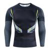 Мужская спортивная компрессионная футболка с длинным рукавом - Эластичная, Дышащая, для баскетбола, бега, фитнеса.