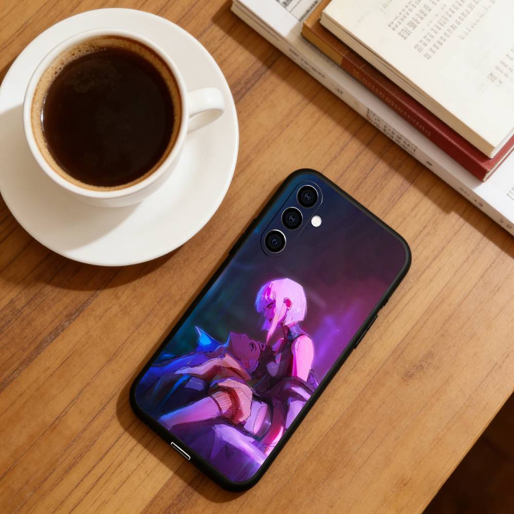 Чехол для телефона в стиле аниме C-Cyberpunk E-Edgerunners для Samsung Galaxy A73, A72, A71, A70, A53, A52, A51, Мягкий силиконовый черный чехол