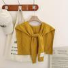 Knotted Shawl Women'S  Fake Collar Air-Conditioned Room Solid Color Shoulder Scarf Knitted Outer Cape Small Vest