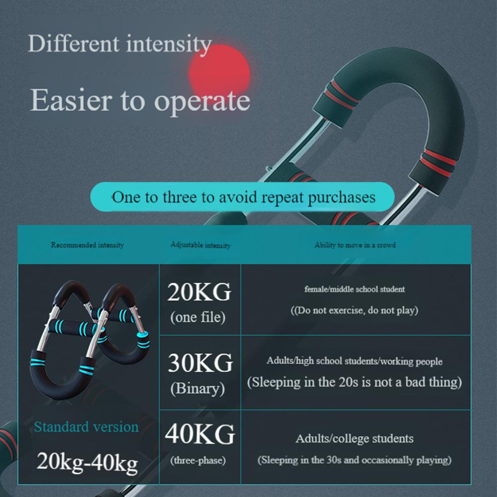 Тренажер для силы запястий Регулируемый U-образный тренажер для рук Домашний фитнес Эспандер для груди Твистер Эспандер для рук Кистевой эспандер Силы