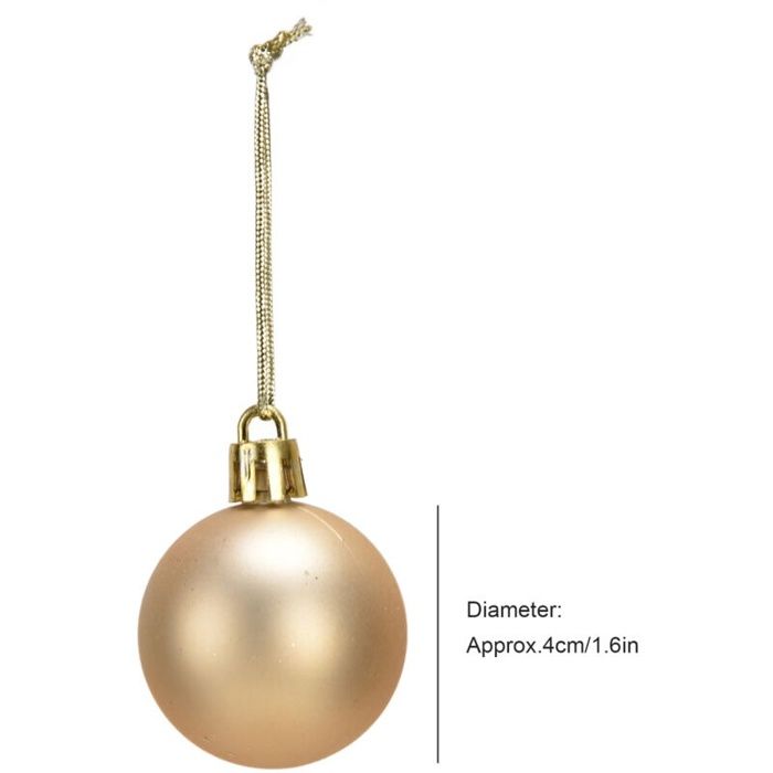 Ornement de Noël - AIMOONSA - 36 pièces - Incassable en PVC - Ø4 cm - 6 styles