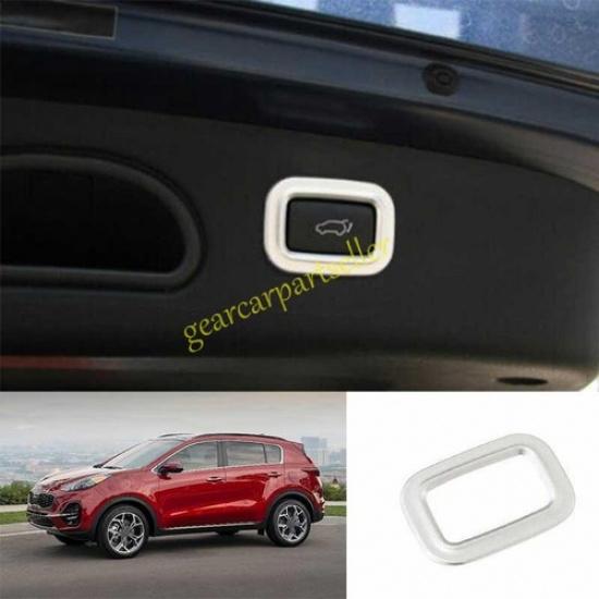 For Kia Sportage 17-2022 Matte Silver Tailgate Trunk Open Button Cover Trim