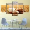 HD современные настенные художественные постеры фотографии украшения дома 5 панелей соломенный молочный хлеб гостиная печатная картина на холсте
