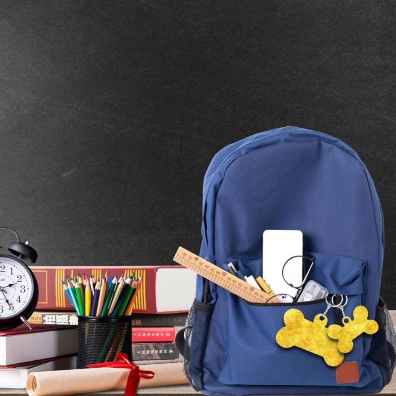 Handmade 3-Cavities Pet Dogs Cats Tag Bone Shaped Keyring Keychain Epoxy Resin Mold Charm Jewelry for Key Chain M