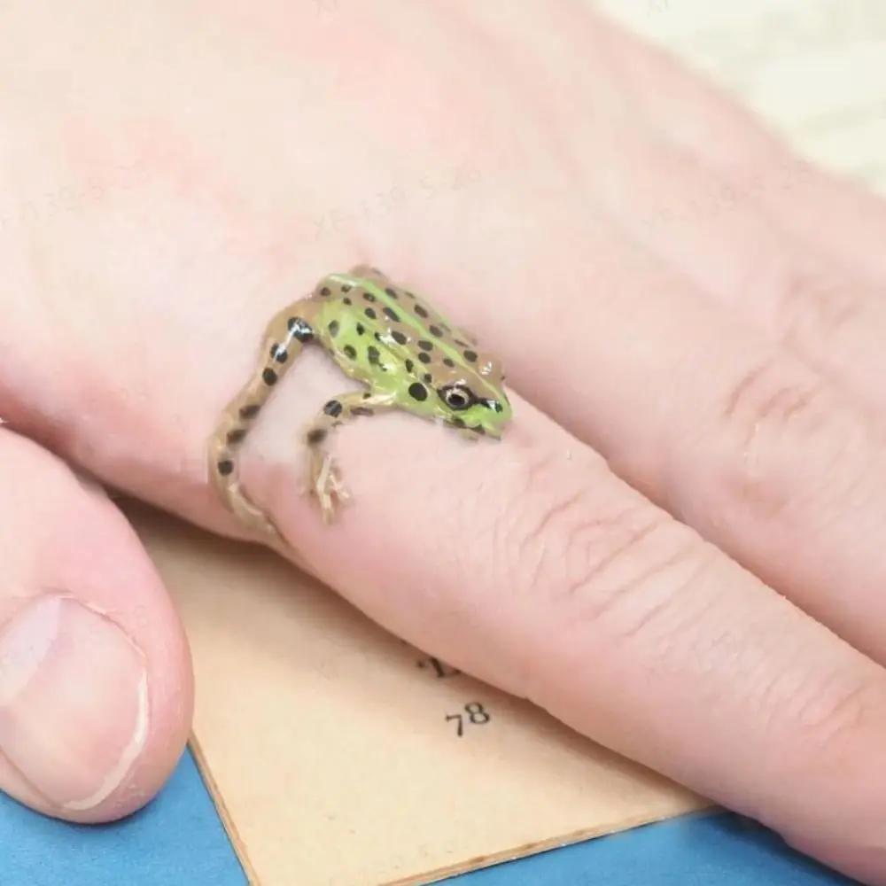 Fashion Green Frog Open Rings For Women Men Metal Cute Animal Adjustable Finger Ring Jewelry Birthday Party Gifts For Women