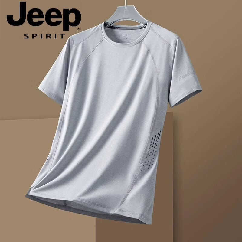 Мужская футболка JEEP SPIRIT с коротким рукавом из ледяного шелка