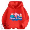 Cute Casual Hoodie Winter Cartoon Print Street Fashion Youth Apparel Peppa Pig Boys Girls