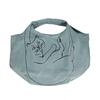 1191 Cat Pattern Cotton Small Eco Bag NA Lou Shopper Mini Marche [Routeto] (Blue Gray)