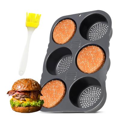 Силиконовая форма для булочек для гамбургеров Форма для выпечки булочек для гамбургеров Пластина для выпечки в духовке Форма для хлеба Кухонные инструменты для готовки и выпечки