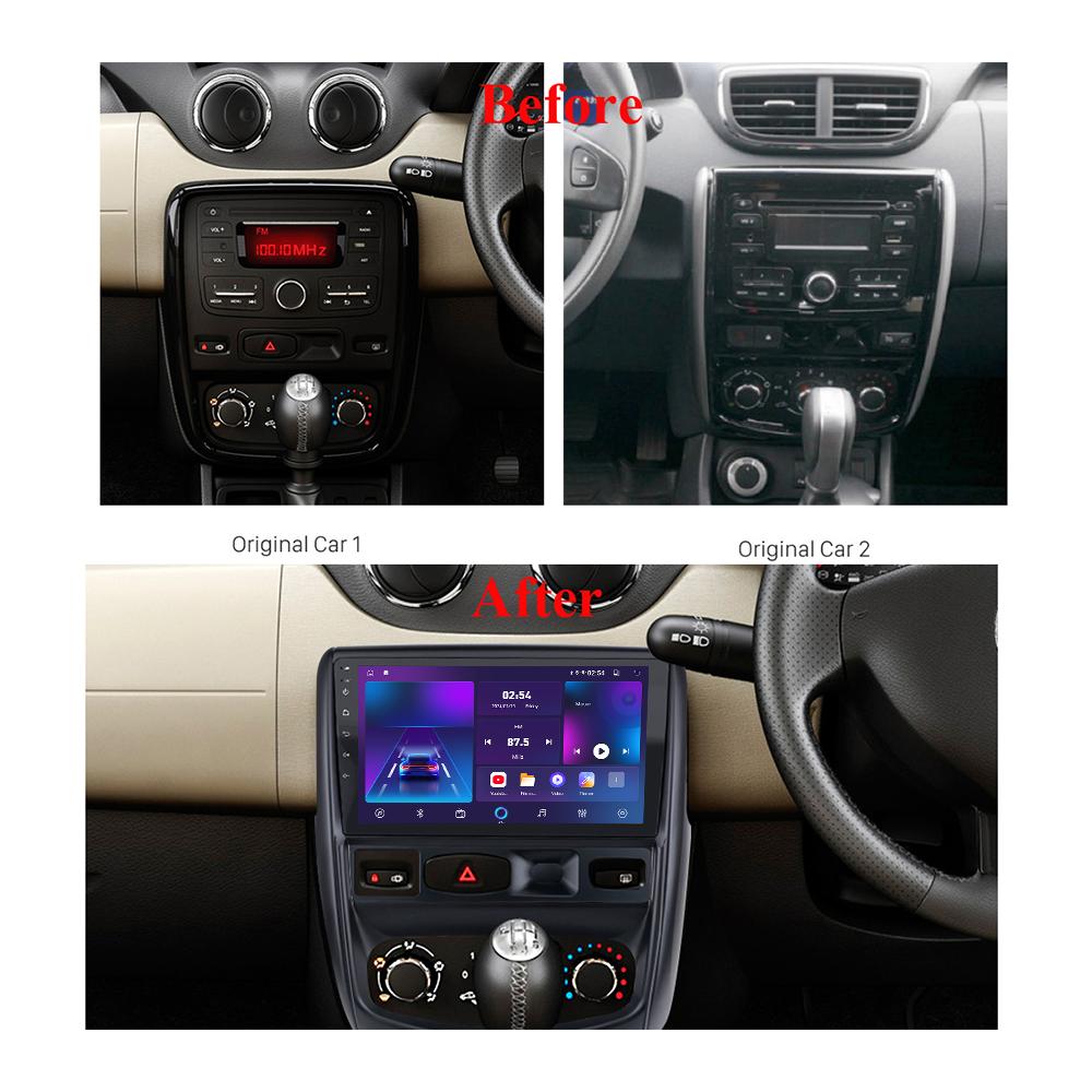 Android Carplay автомобильное радио для Renault Duster 1 2010-2015 мультимедийный проигрыватель головное устройство стерео GPS навигация BT WIFI 4+64 ГБ