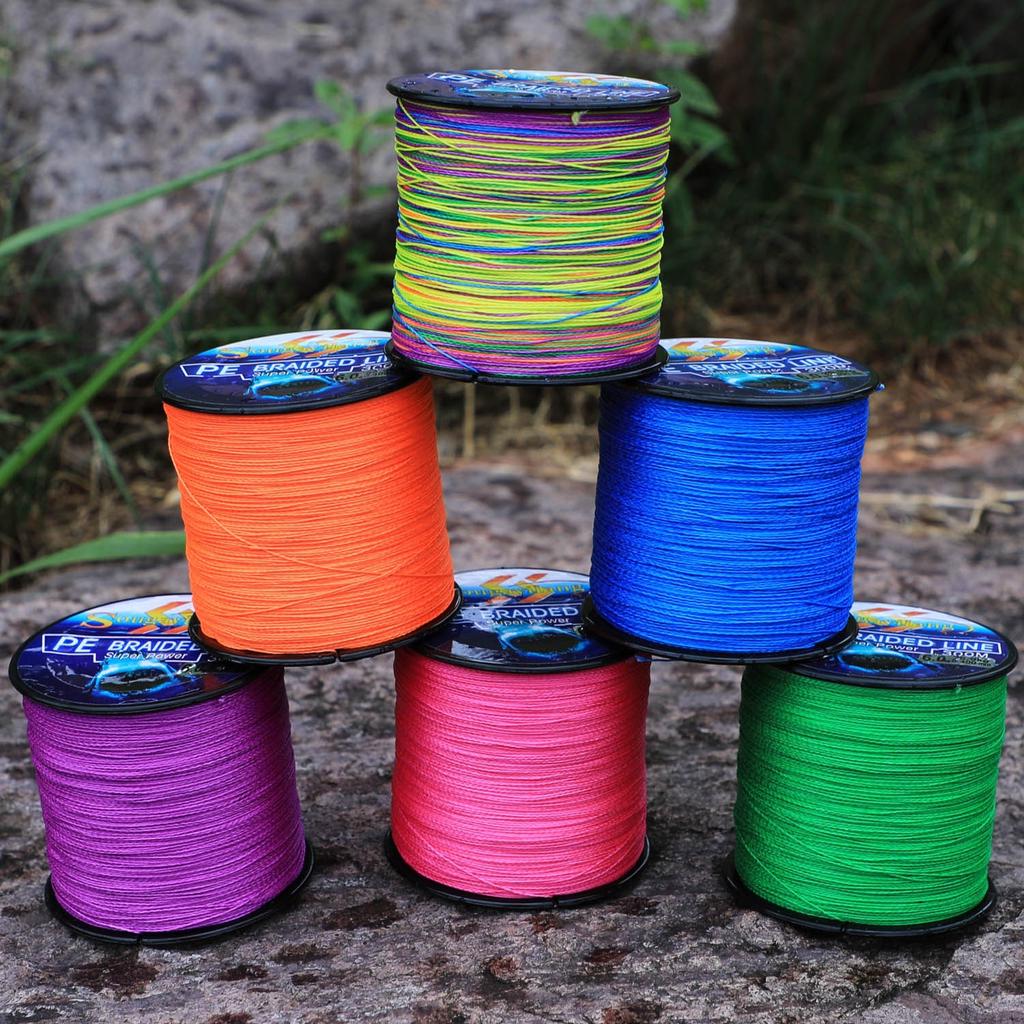 Fishing Line 300M 6 Color Braided Fishing Lines 4-Strands PE Spinning Fishing Reel Braided Line