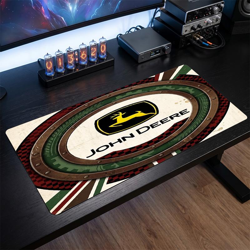 John deere Печать Большой Коврик для Мыши Гладкая Поверхность Анти?Нескользящий настольный коврик для игр, офиса, украшения для ноутбука