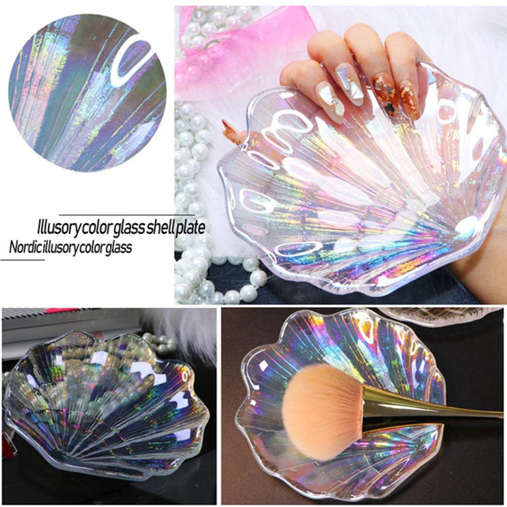 Раковина Форма Тарелка Кольцо Ювелирные Изделия Поднос Стеклянная Текстура Реквизит Для Фотографии Бытовая Мебель Ресторан Тумбочки Украшения