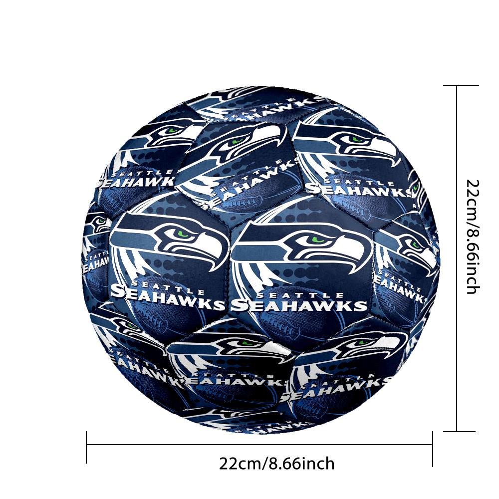 Seattle Seahawks Size 5 Sports Training Ball Shock Absorbing Durable Ball For Match Daily Practice Outdoor Activities