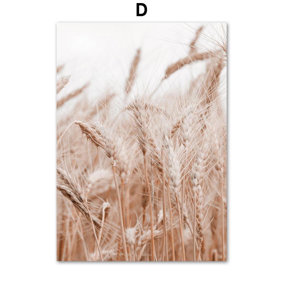 Хвост кролика, трава, тростник, закат, птица, цветок, пляж, настенные художественные принты, картина на холсте, линия, скандинавский постер, декор, картинки для гостиной