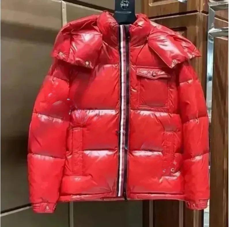 В наличии Зимняя Унисекс Яркая Поверхность Утепленная Теплая Пуховая Куртка с Капюшоном