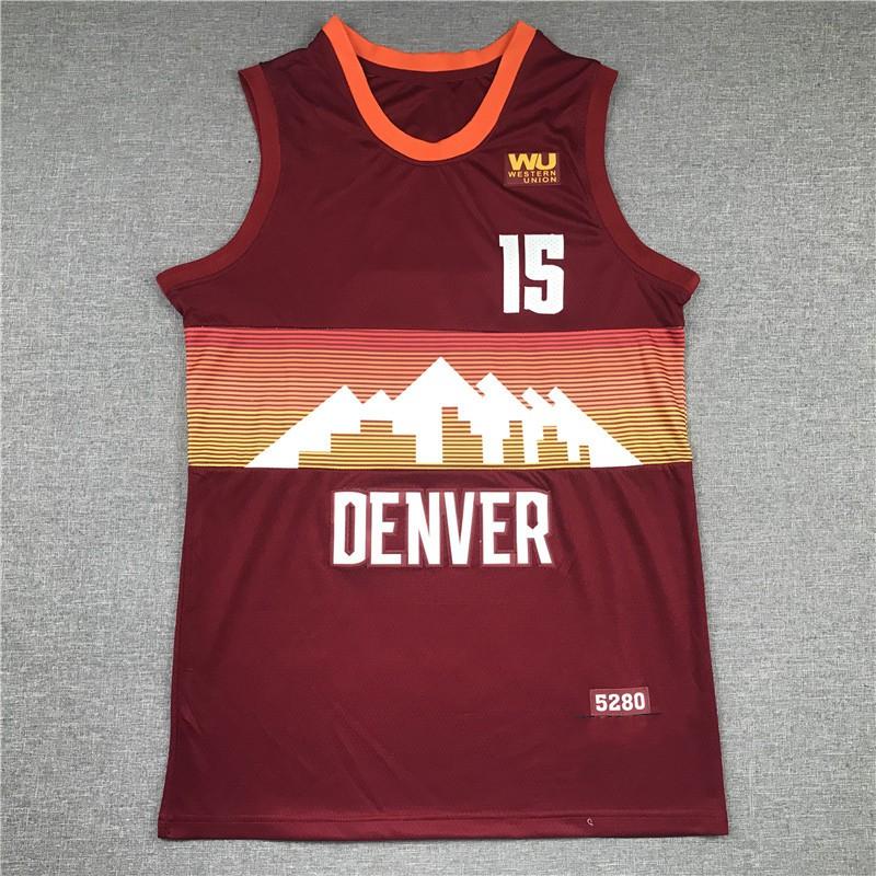Mens Retro Basketball Jersey Vest With Embroidered Number 55 Jokic 27 Murray Breathable Mesh Cotton Sport Wear