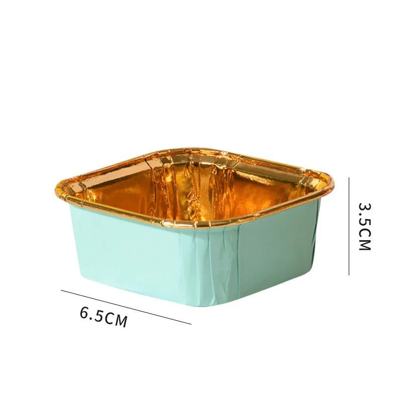 50 шт. 6,5x3,5 см квадратная бумага для кексов маслостойкая шифоновый рулет форма для выпечки кексов высокотемпературный корпус форма