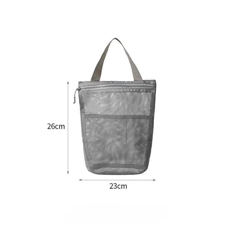 Mesh Makeup Toiletry Storage Bags Portable Travel Handbags Shower Tools Cosmetic Organizer Swimming Draining Hanging Pouch