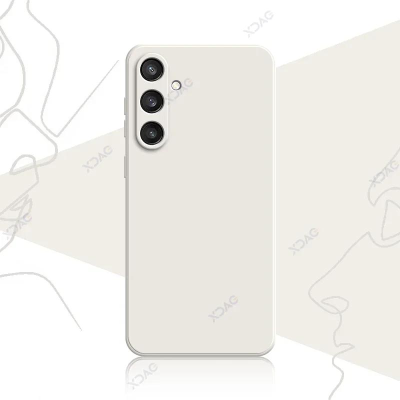 Роскошные квадратные жидкие силиконовые чехлы для Samsung S24 Plus Ultra SamsungS24 S24Plus S24Ultra 5G 360 Мягкий защитный корпус