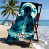 Custom Name Personalized The Legend of Zelda Print Beach Towel, for Trip Camping Beach Party Home Decor, Birthday Gift for Family & Friends