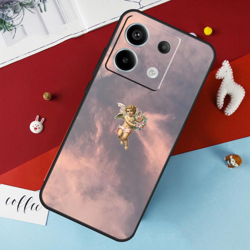 Чехол с принтом мультяшного ангела и младенца для Xiaomi Redmi 13C 12C 10C 9C 10A Redmi Note 11 9 10 12 13 Pro 9S 10S 11S 12S