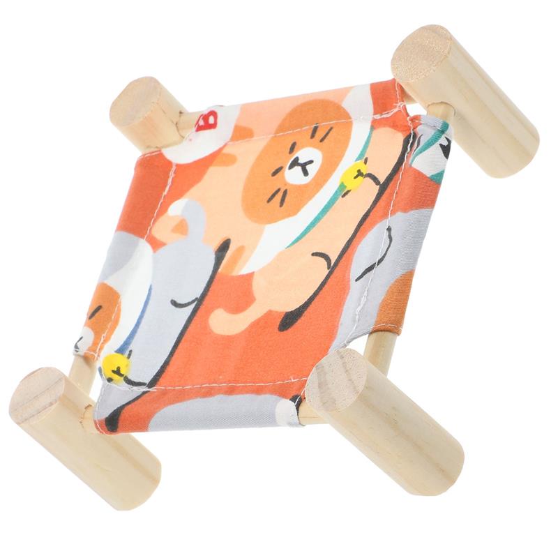 Приподнятая конструкция Кровать для мелких животных Гамак для морской свинки Кровать для кошки Гнездо для сна питомца Клетки Деревянный материал Домик для кролика Дышащая кровать