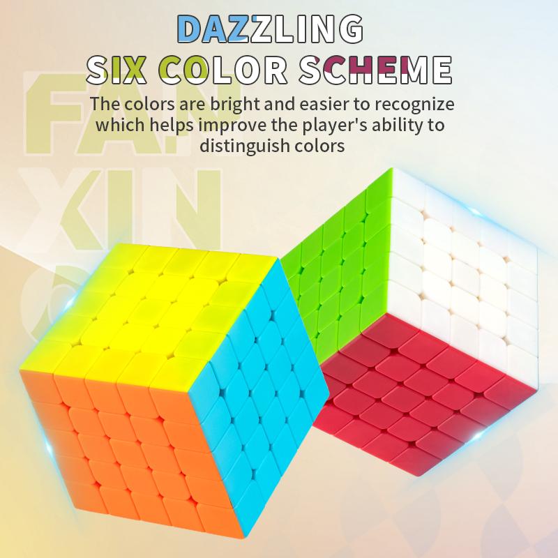 Cube Puzzle Professional 2x2 3x3 4x4 5x5 Smooth Magic Cubes Speed Puzzle Children's Fidget Toy Educational Toy for Kids