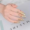 Opening Ring Girl Gift Zinc Zinc Alloy Finger Ring Fashion Jewelry Fingernail Protective Women Nail Ring