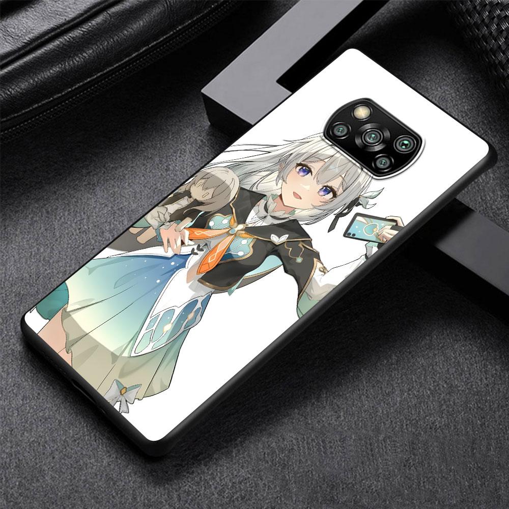 Чехол Firefly Honkai Star Rail для Xiaomi Poco M5s X3 NFC X5 F3 M4 M3 Pro, черный силиконовый мягкий чехол для телефона