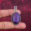Purple Copper Turquoise Pendant, 925 Solid Sterling Silver Jewelry, Gemstone Pendant, Gift For Her Handmade Dainty Jewelry