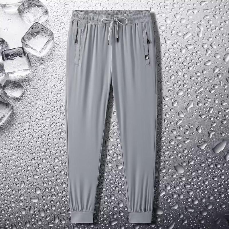 Мужские летние свободные спортивные штаны - модные тонкие повседневные длинные брюки для работы