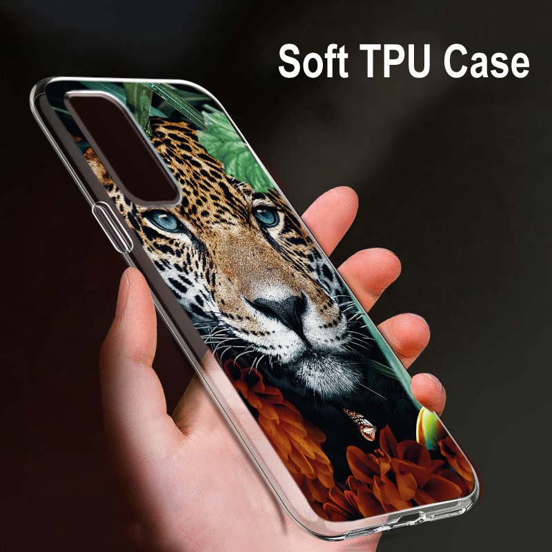 Цветок Животное Тигр Для OPPO Reno7 SE 6 5 ZF 4G 5G Find X2 X3 Neo Lite Pro Plus Прозрачный Мягкий Чехол Для Телефона Coque
