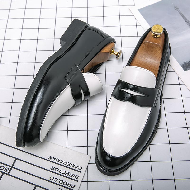 Fashion Luxury Brand Fashion Pointed Toe Dress Shoes Slip On Men Loafers Patent Leather Shoes for Men Formal Party Mariage Wedding Shoes