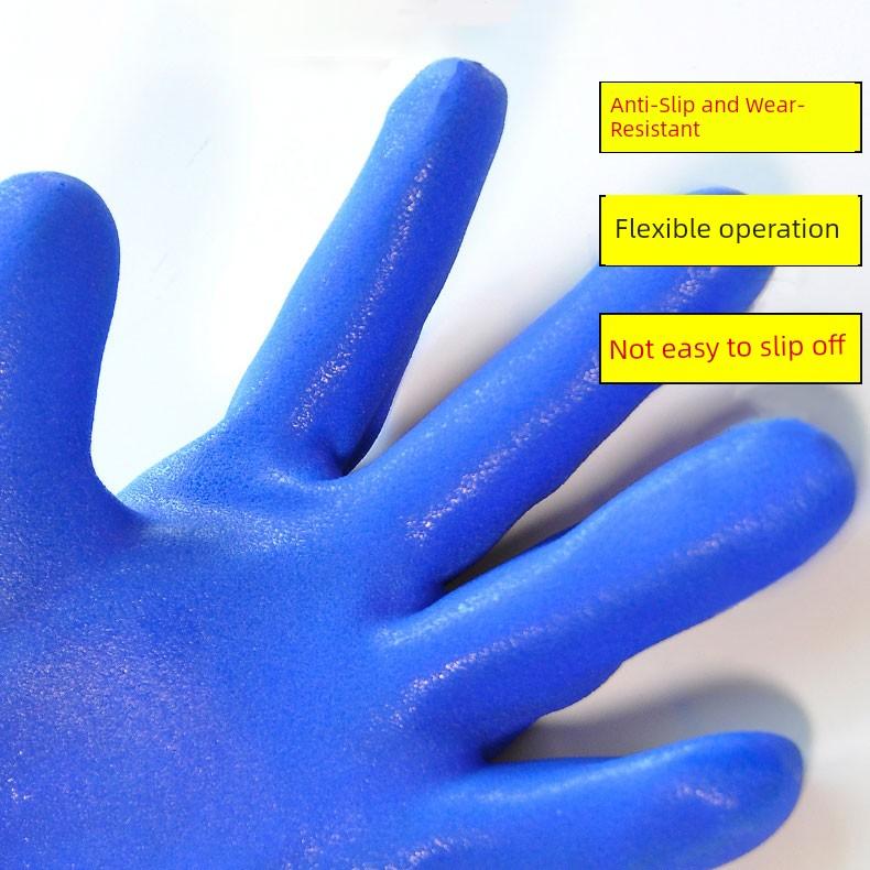 Jiang Taigong Labor Protection Aquatic Fishing Waterproof Lengthened Gloves Non-Slip Acid and Alkali Resistant Long sleeve Industrial Rubber