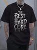 "The Best of Hardcore" Graphic Tee - Casual Crew Neck Short Sleeve T-shirt with Unique Print Design