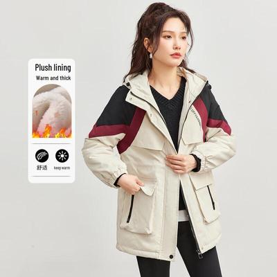 Женская теплая стеганая зимняя куртка с капюшоном TERRE BLEUE