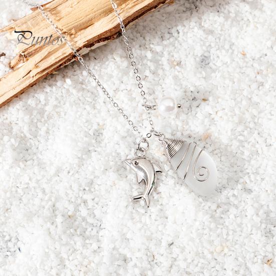 Ожерелье с подвеской, регулируемое, износостойкое, декоративное с подвеской, антикоррозийное украшение на шею, устойчивое к выцветанию, пляжное ожерелье из проволочной обмотки для женщин