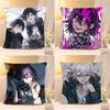 Аниме D-Danganronpas Милая наволочка Чехол для подушки Мягкий Милый Чехол для декоративной подушки Для автомобиля Дивана Наволочка Полиэстер С молнией