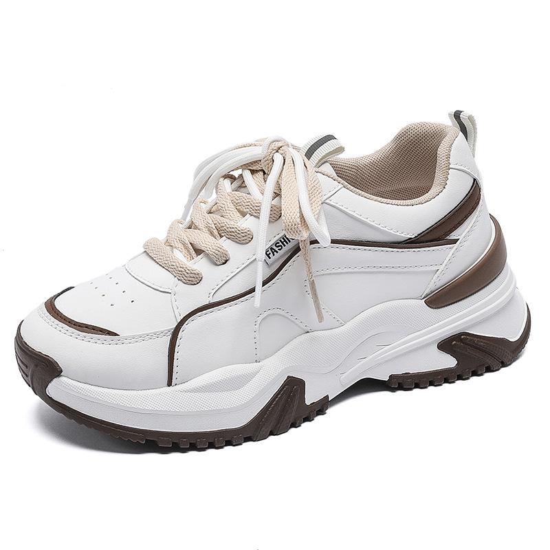 Женские весенние туфли Daddy Shoes в корейском стиле на толстой подошве с дышащей подошвой A28