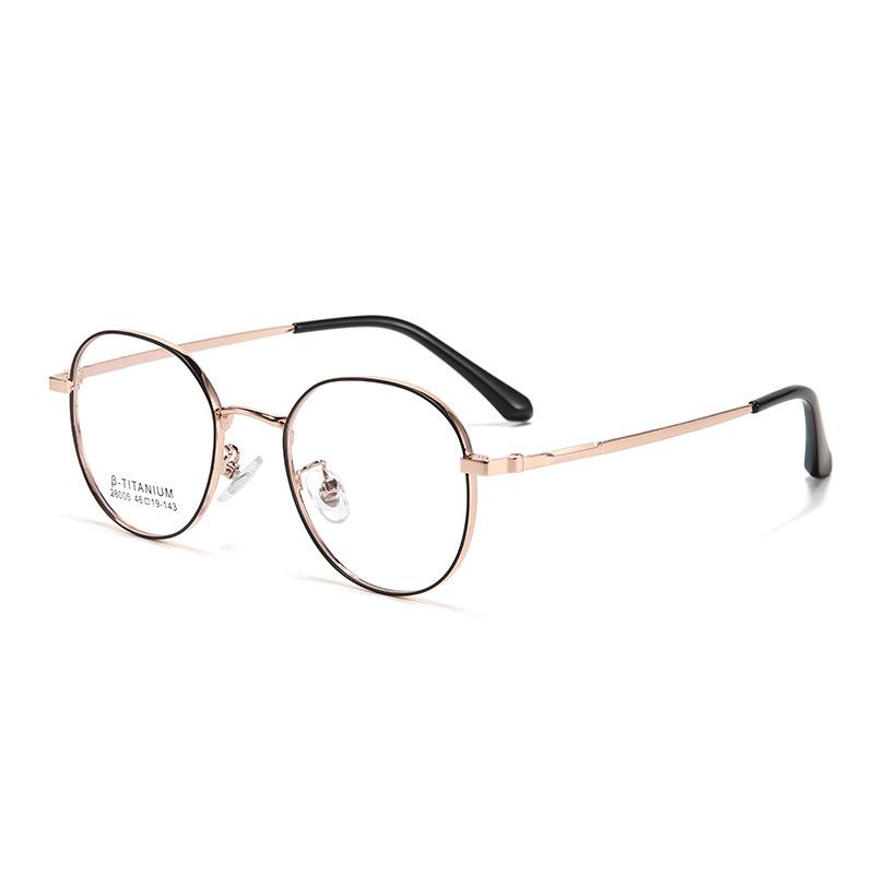 Ultra-Light Metal Glasses Frame Retro Polygon Can Be Matched With Myopia Glasses High-Quality Glasses