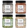 LILA СУХОФРУКТЫ 4 Superseed Комбо (Чиа, Тыква, Подсолнечник и Лен) по 100 г каждый (400 г всего) Упаковка в банке | Комбо для иммунитета для контроля веса Mi