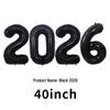 2026 Large Foil Number Balloons Set: 32'' & 40'' for New Year's Celebrations