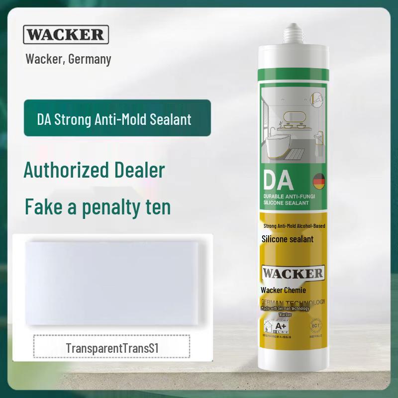 Силиконовый герметик Wacker DA15: Долговечный, Защита от плесени, Нейтральный, Водонепроницаемый для дома, кухни и ванной комнаты.