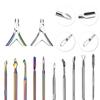 Nail Tools Nail Cuticle Pusher Gel Remover Dead Skin Tweezers Nipper Nail Art Manicure Scissors Cutter Tools